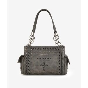 NWT Montana West Concealed Carry Purse Gray Studded Shoulder Handbag Western